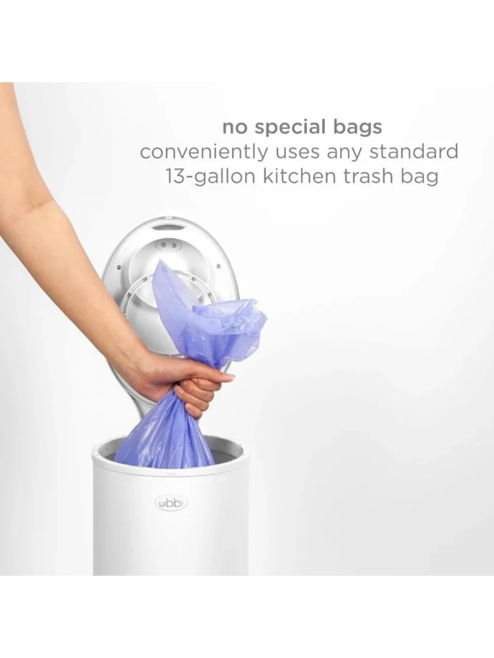Stainless Steel Diaper Pail - Odor-Locking, Childproof Lid, Holds 55 Diapers